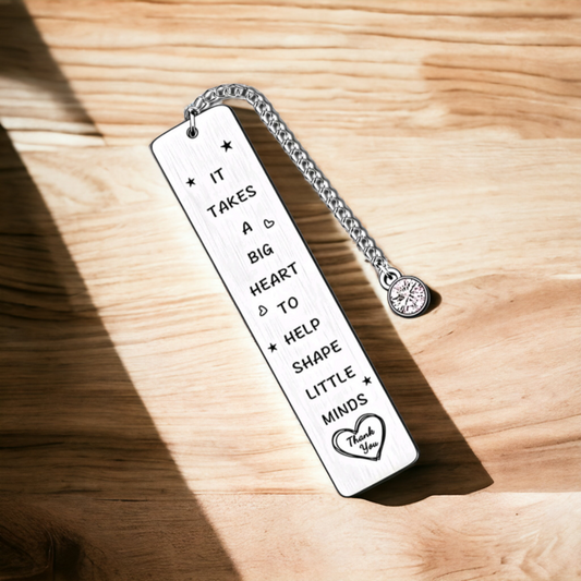 Teacher's Day Engraved Stainless Steel Bookmark